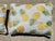 Pair of 2 tropical-themed decorative throw pillow featuring a textured, repeating embroidered pineapple pattern. Bright...