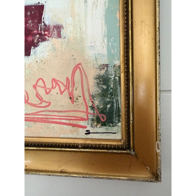 Abstract Original Abstract Painting in Antique Gilt Frame by Shannon Weir For Sale - Image 3 of 10