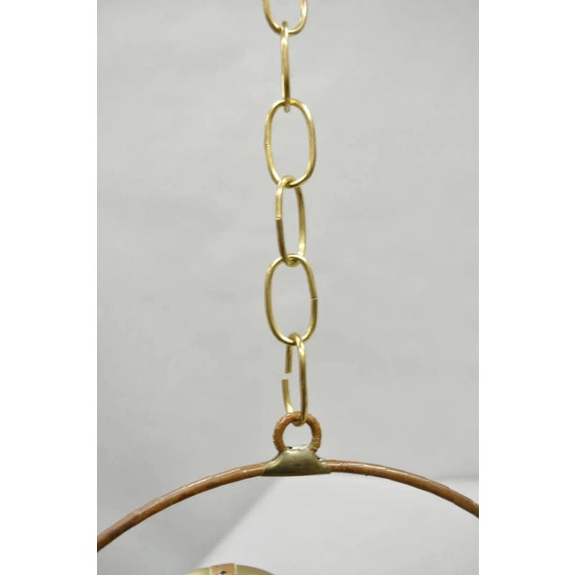 Metal Vintage Sergio Bustamante Style Brass & Copper Parrot Swing Hanging Sculpture For Sale - Image 7 of 10