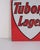 Metal Tuborg Lager Enamel Sign with Royal Crown in Red and White For Sale - Image 7 of 8
