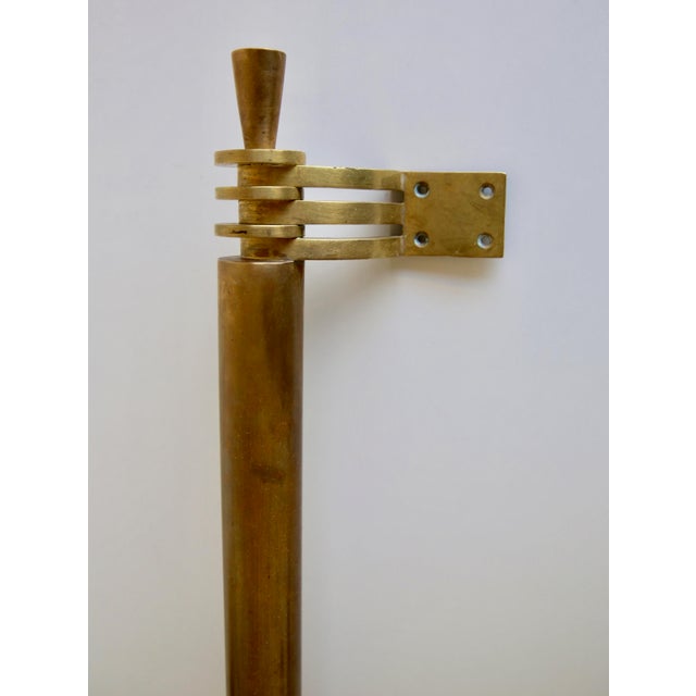 Spectacular and elegant Art Deco door handle in polished bronze, France, 1930's. Exceptional size: 125 cm Height. Perfect...