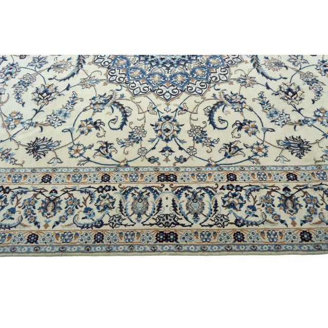 Hand-Knotted Nain 9la Oriental Rug For Sale - Image 9 of 13