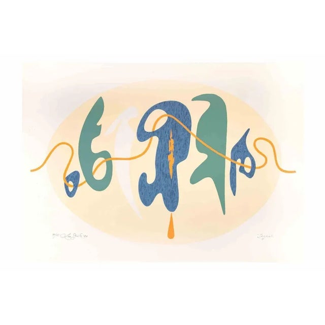 Signals is a screen print taken by hand realized by Leo Guida in 1984s. Good condition, Hand signed, titled and dated with...