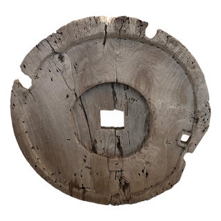 Antique Teak Wood Wabi Sabi Mirror For Sale