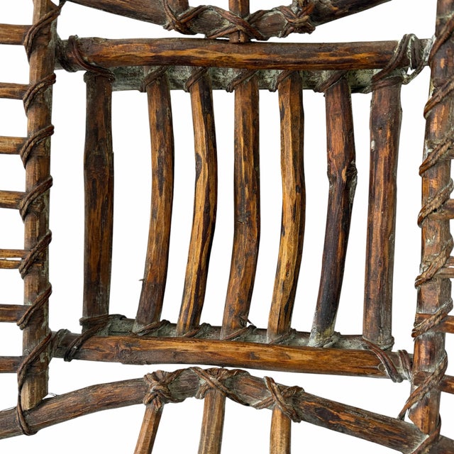 Cabin Vintage Square Bamboo Tray, Trivet For Sale - Image 3 of 7