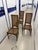 1970s Hollywood Regency Faux Bamboo Cane Dining Chairs, 1970s, Set of 3 For Sale - Image 5 of 9