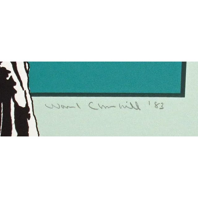 Impressionist Ward Churchill "Sinte Gleska" Hand Signed Fine Art Serigraph 1983 5/40 For Sale - Image 3 of 6
