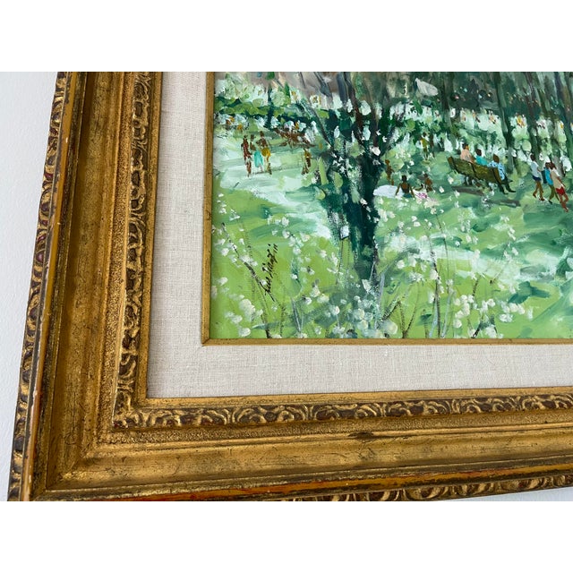 This was acquired from Renowned art dealer Felix Abada at his studio This is an original impressionist painting of Central...
