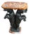 Early 20th Century French Art Deco Onyx Marble and Spelter Elephant Table by Pierre Sega For Sale