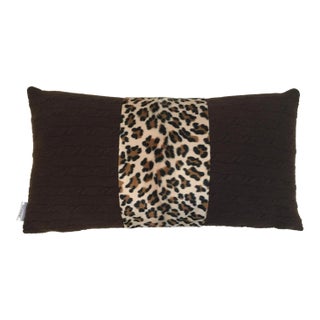 Leopard and Cashmere Pillow For Sale