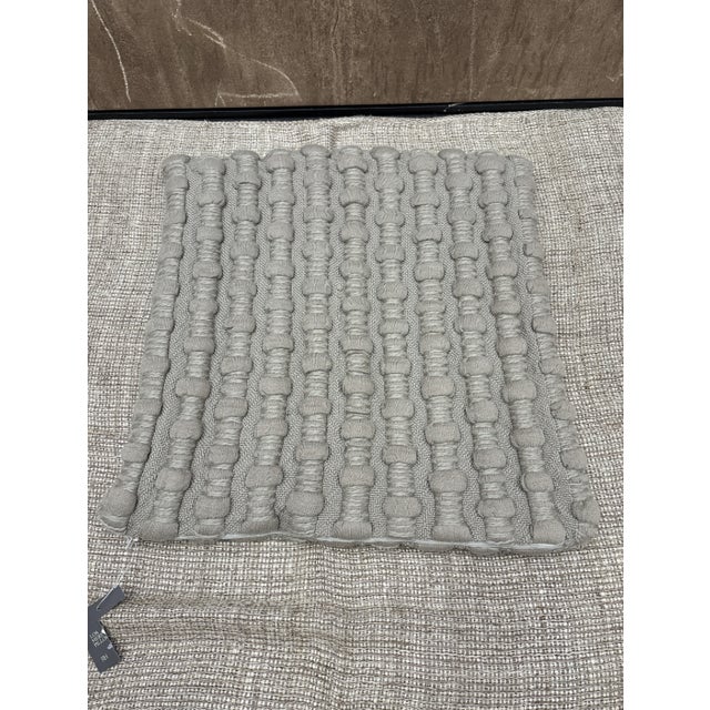 Rh Restoration Hardware Loa Merino Wool Chunky Stripe Pillow Cover For Sale In Columbus - Image 6 of 11