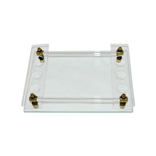 Glass and Lucite Vanity Tray For Sale