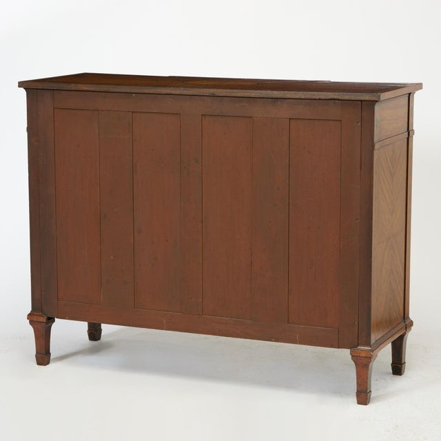 19th Century Edwardian Calamander Tulipwood Inlaid & Painted Satinwood Sideboard For Sale - Image 9 of 13