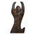 1980s Dalia Riesel Modernist Stylized Female Figurine Patinated Bronze Wall Sculpture - Ed. VI For Sale