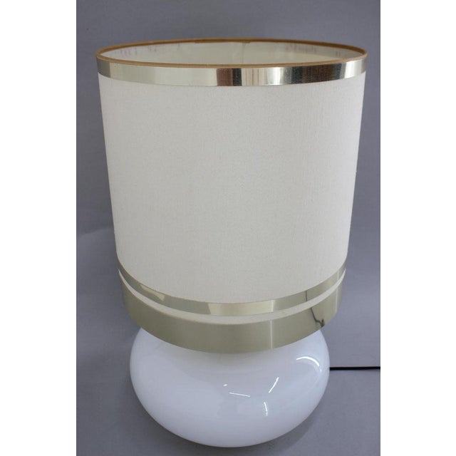 Large Glass and Brass Table Lamp, Italy, 1970s For Sale - Image 12 of 17