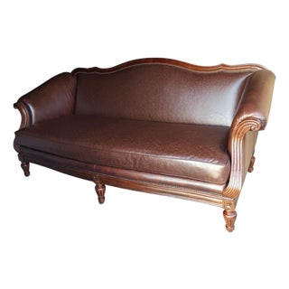 Experience Timeless Elegance With the Thomasville Sophia Leather Sofa For Sale