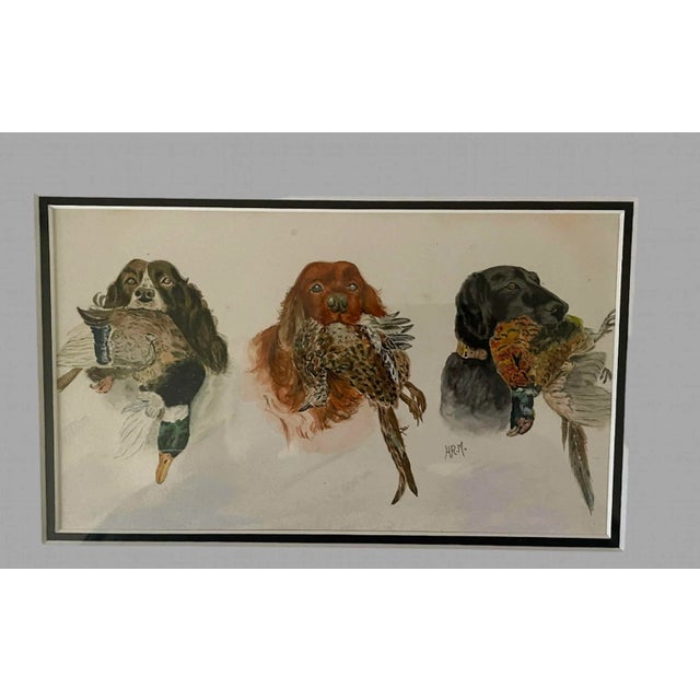 A Wonderful Watercolour of Working Dogs by Raoul Millais Raoul Millais (1901-1999) : Born in Horsham, Sussex in 1901,...