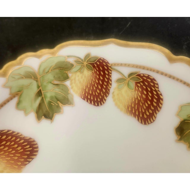 Limoges 1890s Porcelain Set Art Nouveau Strawberries 25 Pc For Sale - Image 9 of 16
