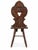 Swiss Alpine Hall Chair in Hardwood, 1930s For Sale - Image 3 of 8