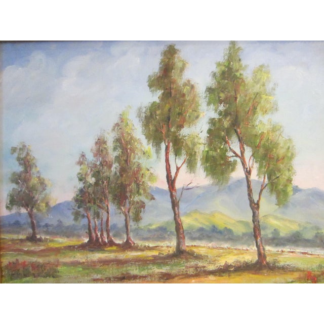 1970s California Plein Air Impressionist Landscape Signed Oil on Canvas For Sale In Los Angeles - Image 6 of 7
