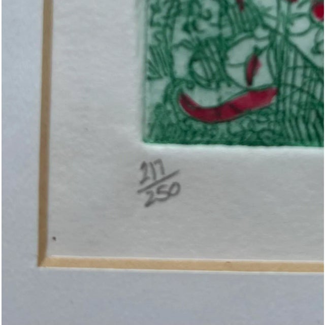 Original Hand Colored Etching of a Kitten in Tall Grass For Sale In Philadelphia - Image 6 of 8