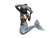 Metal Bronze Mermaid with Conch Shell Fountain Sculpture For Sale - Image 7 of 12