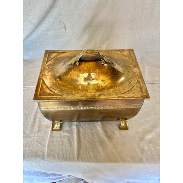 Late 19th Century English Brass Fireplace Box For Sale - Image 6 of 12