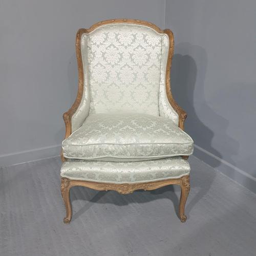 French Winged Armchair For Sale - Image 3 of 18