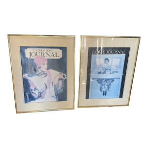 1970s Pair of Ladies Home Journal Magazine Covers, Framed