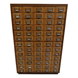 Vintage Dutch Apothecaryncabinet with 65 Drawers, 1950s For Sale
