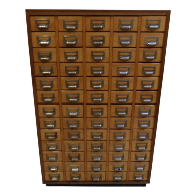 Vintage Dutch Apothecaryncabinet with 65 Drawers, 1950s For Sale