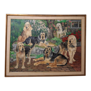 Otterhound Portrait Painting by Constance Coleman, 1979