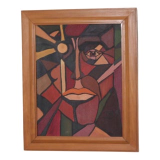 Face, 1960s, Oil on Canvas, Framed For Sale