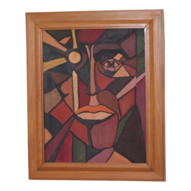 Face, 1960s, Oil on Canvas, Framed For Sale