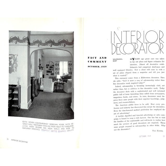 Interior Decorator October 1939 For Sale In New York - Image 6 of 9
