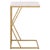 White Keston Fretwork C-Table in White Marble / Gold For Sale - Image 8 of 9