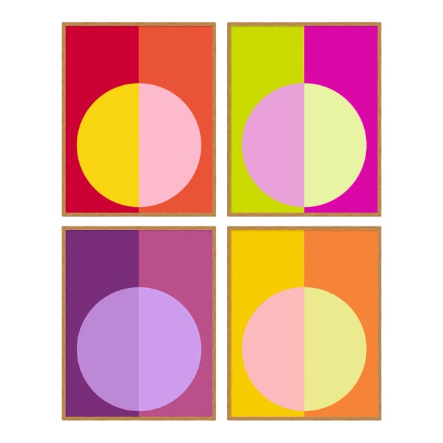 Hot Forevers Set of 4 by Stephanie Henderson in Gold Frame, Small Art Print For Sale