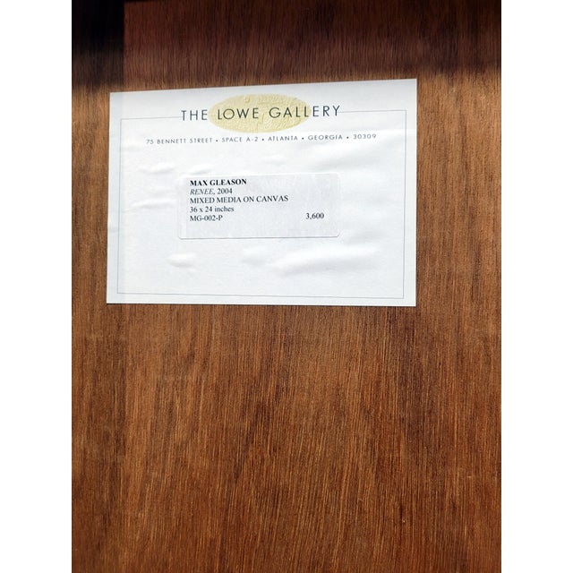 Max Gleason "Renee" Mixed Media Painting on Canvas For Sale - Image 9 of 9