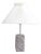 Table Lamp in Granite with Pleated Lampshade by Le Klint, 1990s For Sale