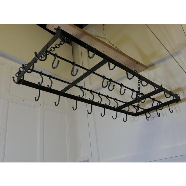 Metal Large French Iron Pot Hanger, 1960s For Sale - Image 7 of 8
