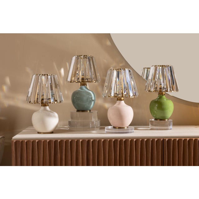 Port 68 Eclipse Blush Crystal Shade Mini Lamp For Sale - Image 4 of 5