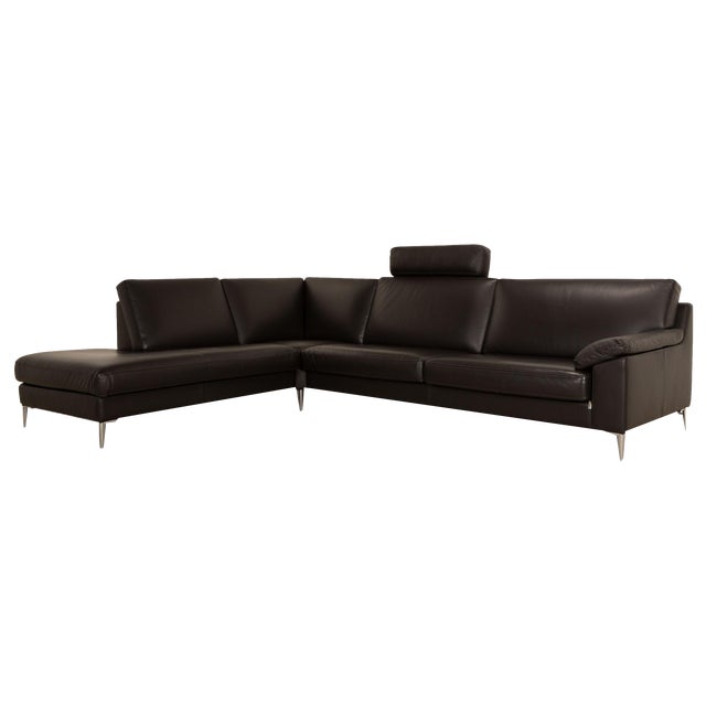 CL 650 Corner Sofa in Anthracite Leather from Erpo For Sale