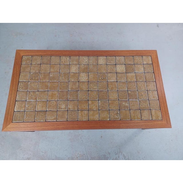 Fully Restored Danish Teak Coffee Table with Tiled Table Top, 1970s For Sale - Image 6 of 10
