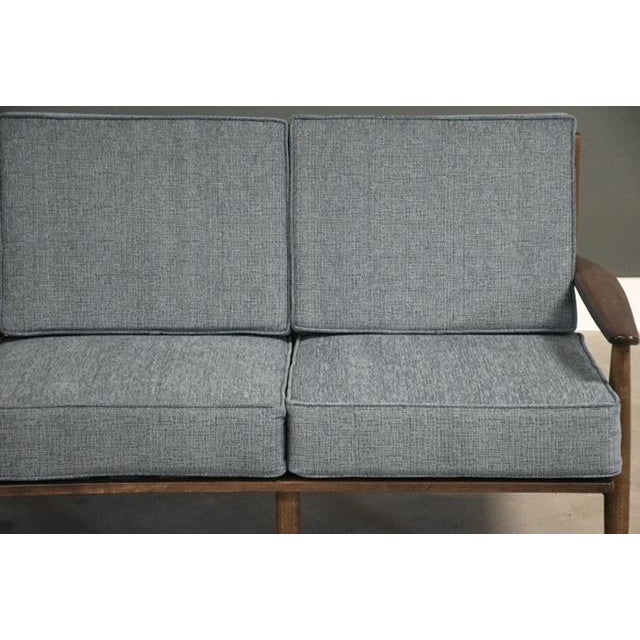 Mid Century Modern Blue Sofa by Baumritter For Sale - Image 11 of 12