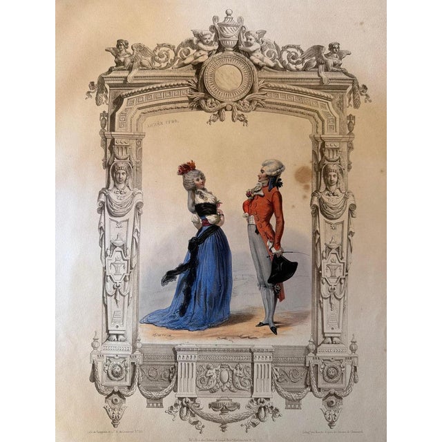 Achille Devéria, French Court Costume, 1847, Lithograph For Sale - Image 6 of 9