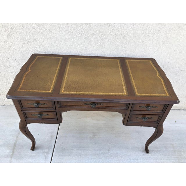 Original Vintage Sligh Furniture Leather Top Writing Desk Chairish