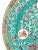 A vibrant 1970s Chinese Mun Shou longevity plate decorated in turquoise, famille rose enamels, floral motifs, and...