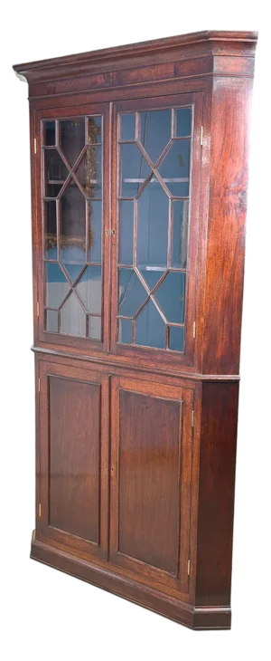 Georgian Mahogany Double Corner Cabinet, 1770