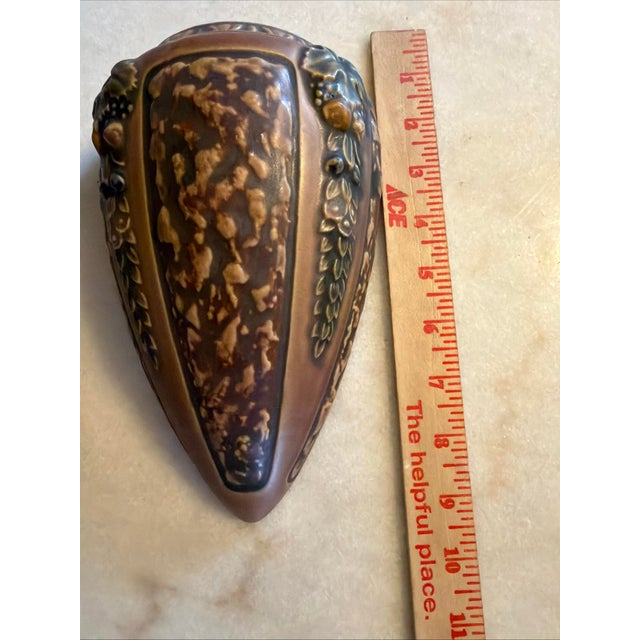 Brown Antique Roseville Florentine Large Wall Pocket - 9.5"h - ca.1924 For Sale - Image 8 of 8