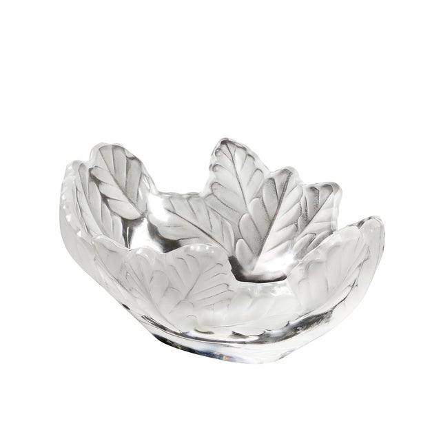 Mid-Century Modernist Lalique "Compiegne" Frosted & Clear Glass Bowl For Sale - Image 10 of 17